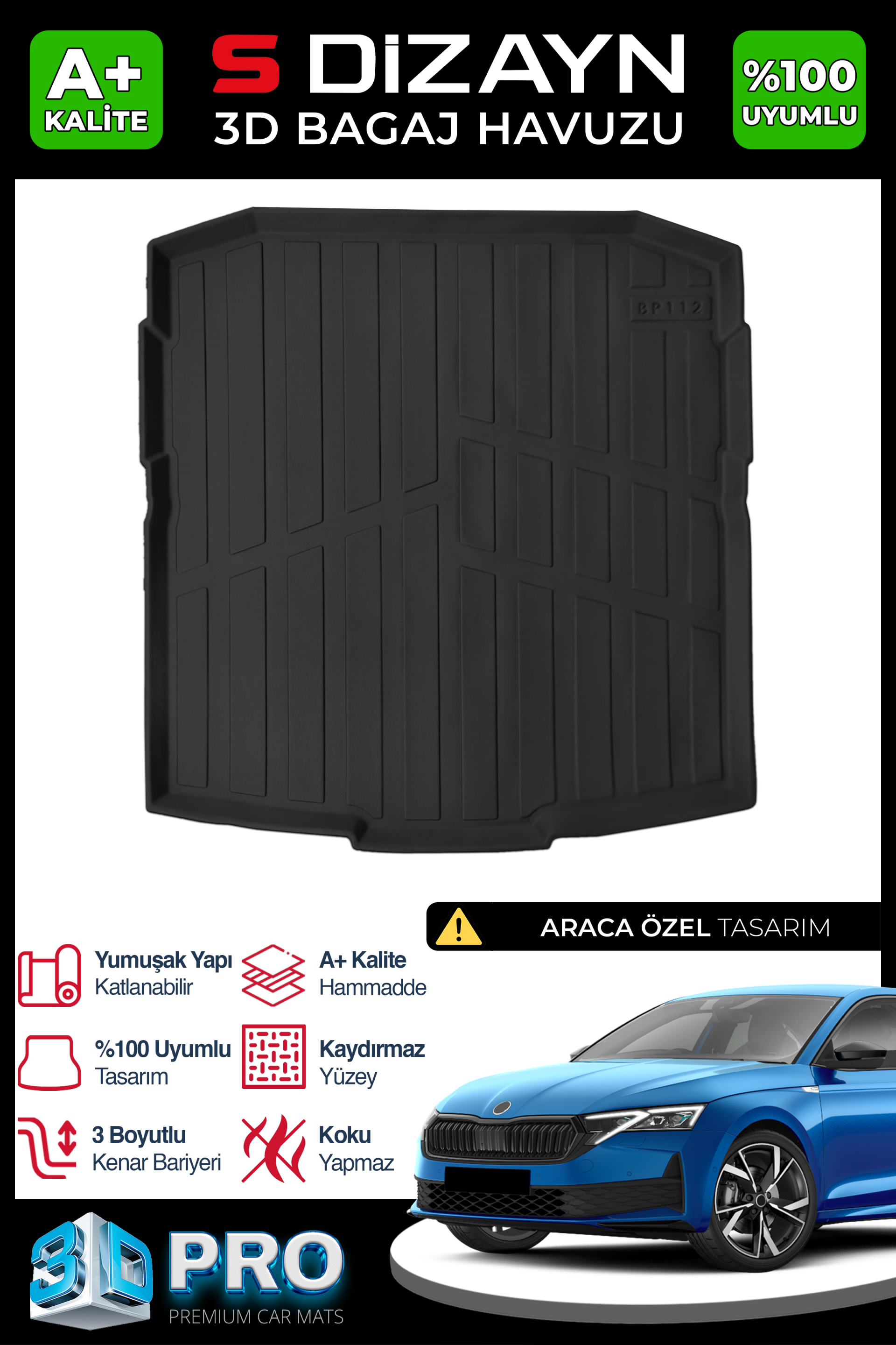 Skoda Octavia 3D Pro Trunk Mats 2024 After A+ Quality 1