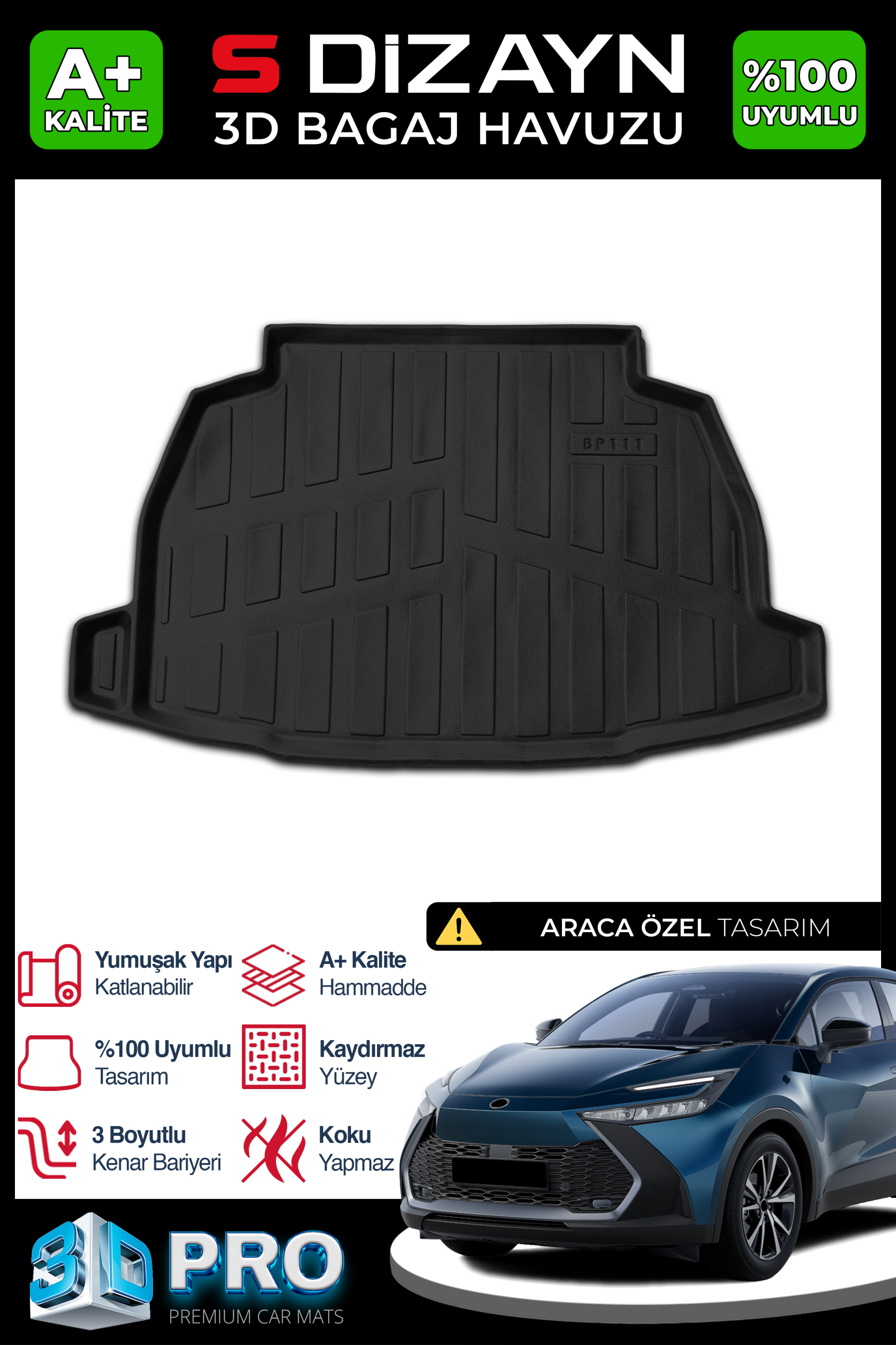 Toyota C-Hr 3D Pro Bagaj Havuzu 2024 Üzeri 1