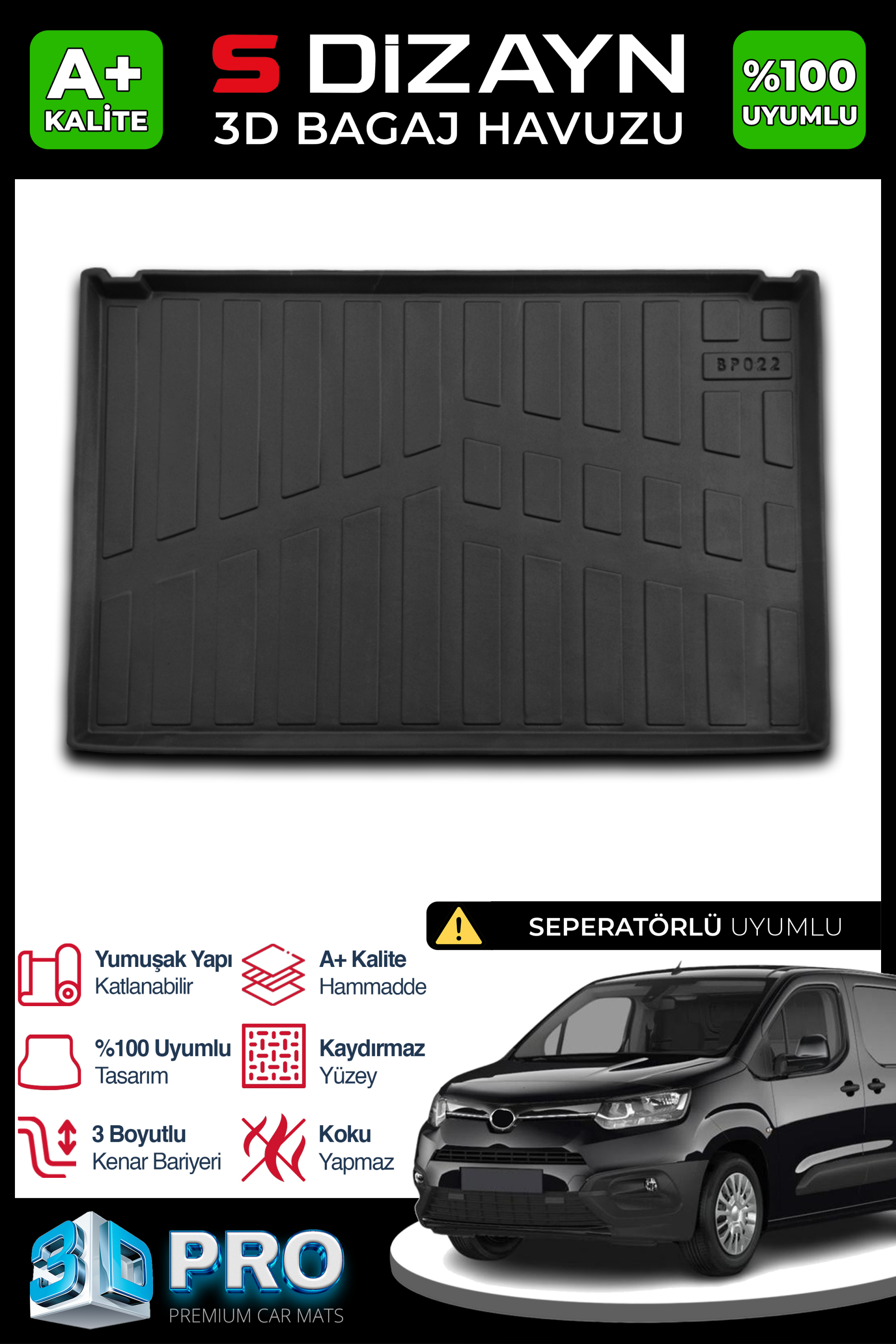 Bmw 3 Series F30 3D Pro Trunk Mats 2019 After A+ Quality 1