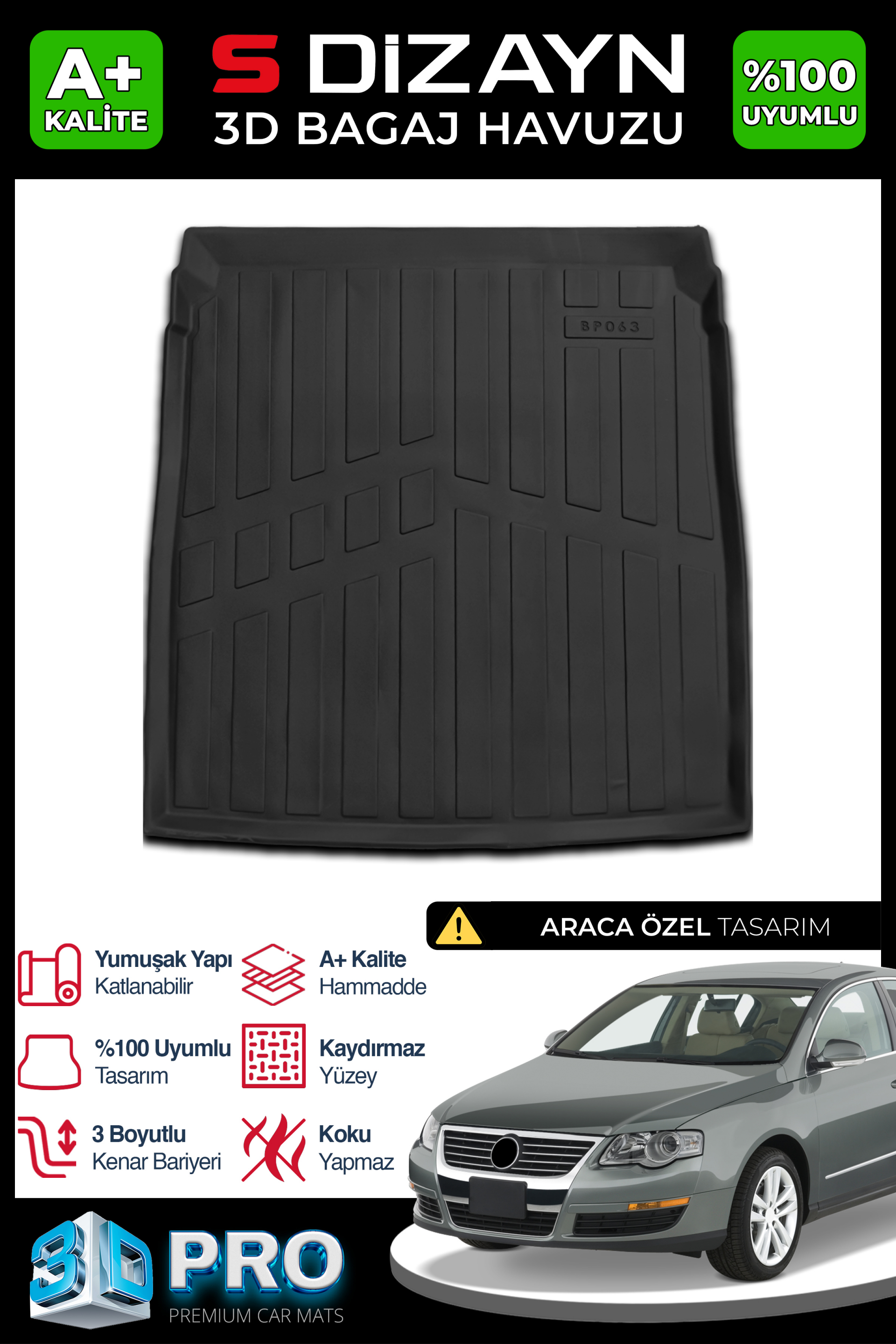 VW Passat B6 3D Pro Bagaj Havuzu 2005-2010 1