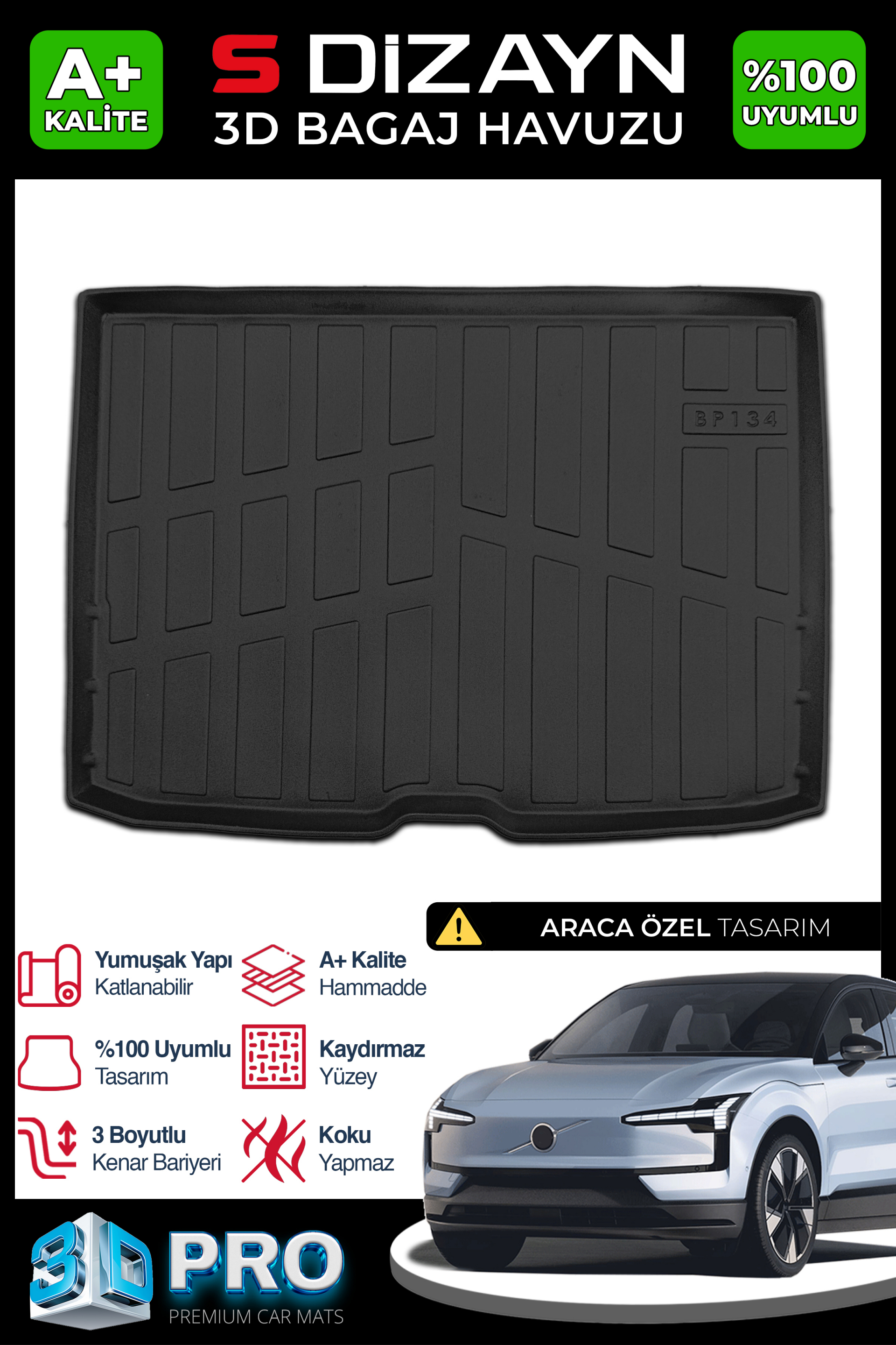 Volvo Ex30 3D Pro Trunk Mats 2025 After A+ Quality 1