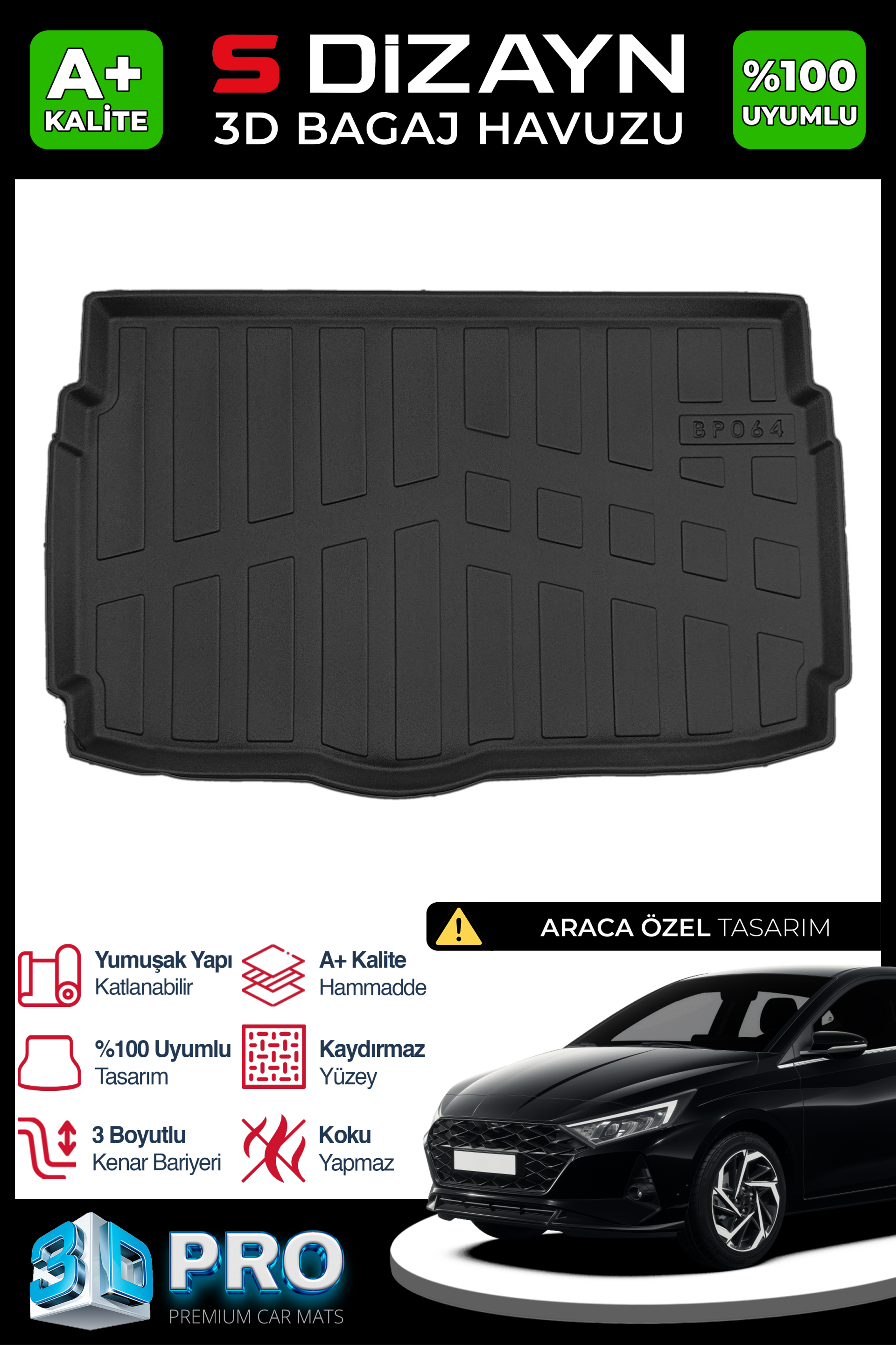 Hyundai IONIQ 3D Pro Trunk Mats 2024 After A+ Quality 1