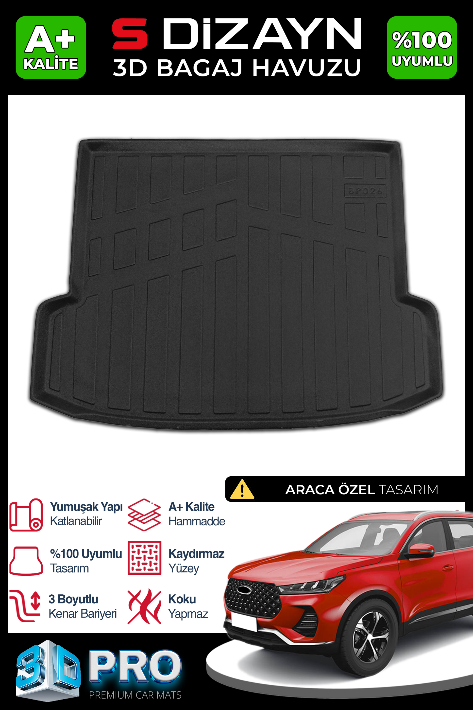 Chery Tiggo 7 Pro 3D Pro Bagaj Havuzu 2022 Üzeri 1