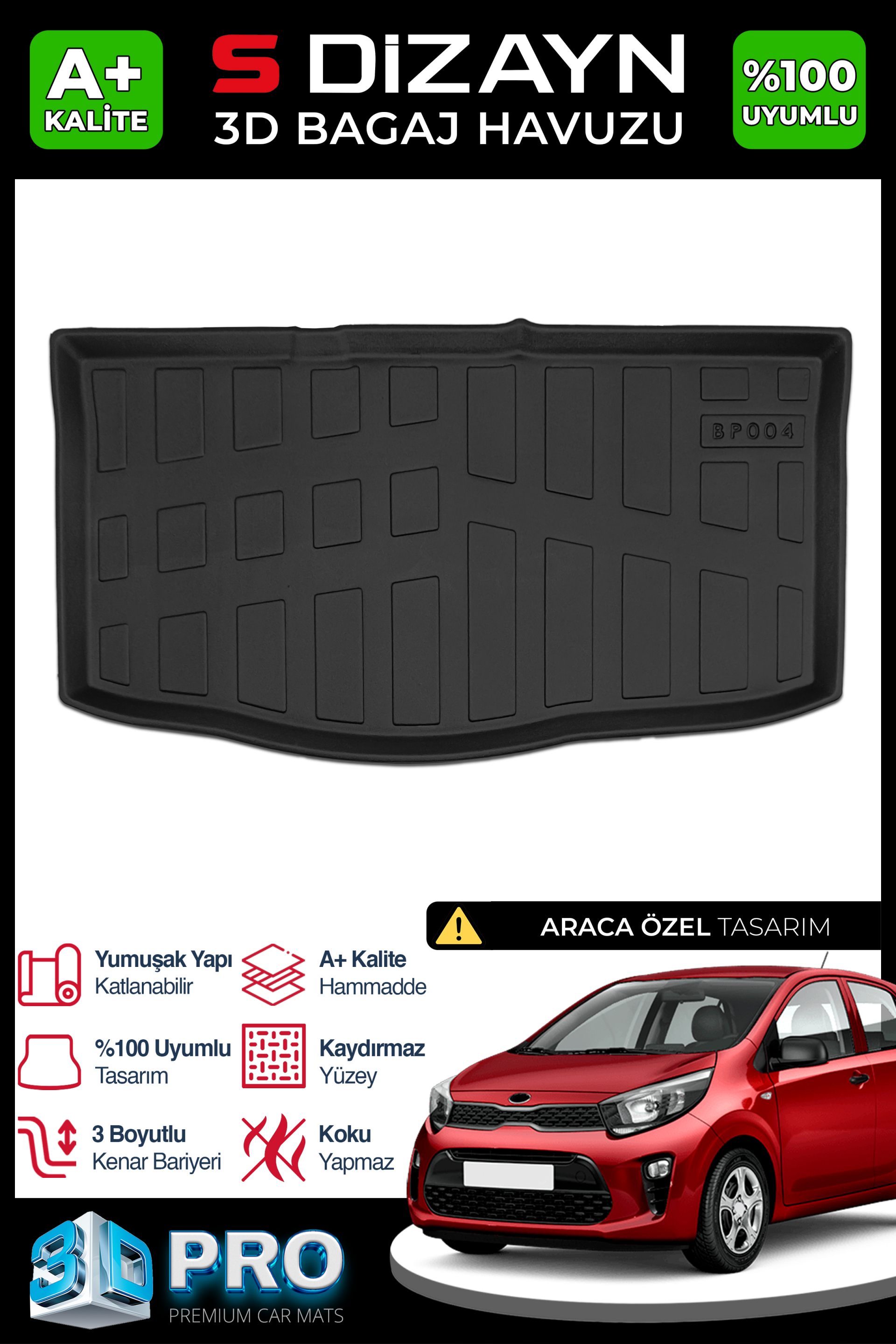 Kia Picanto 3D Pro Bagaj Havuzu 2017 Üzeri 1