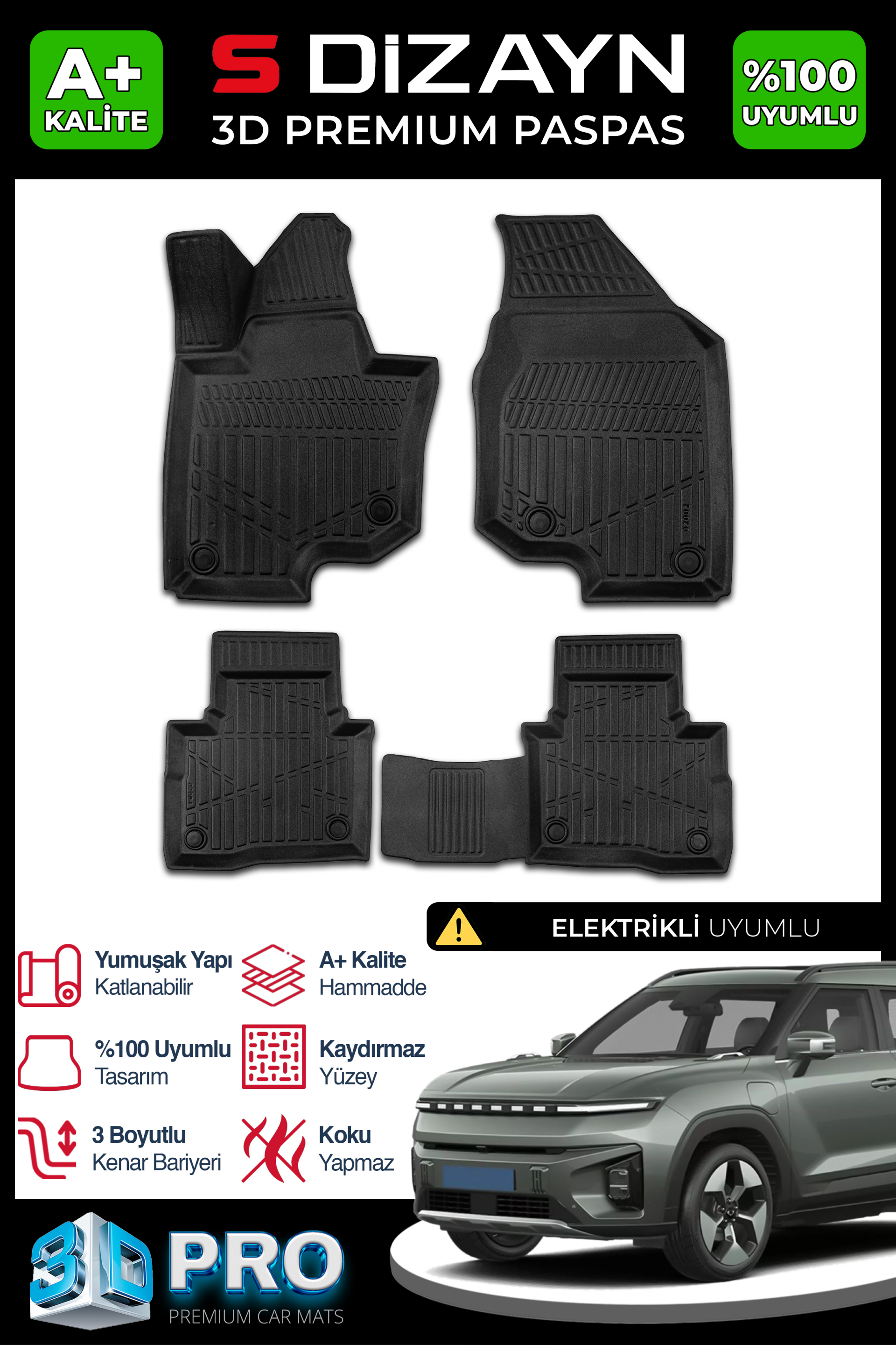 Ssangyong Musso Elektrikli 3D Pro Havuzlu Paspas 2025 Üzeri