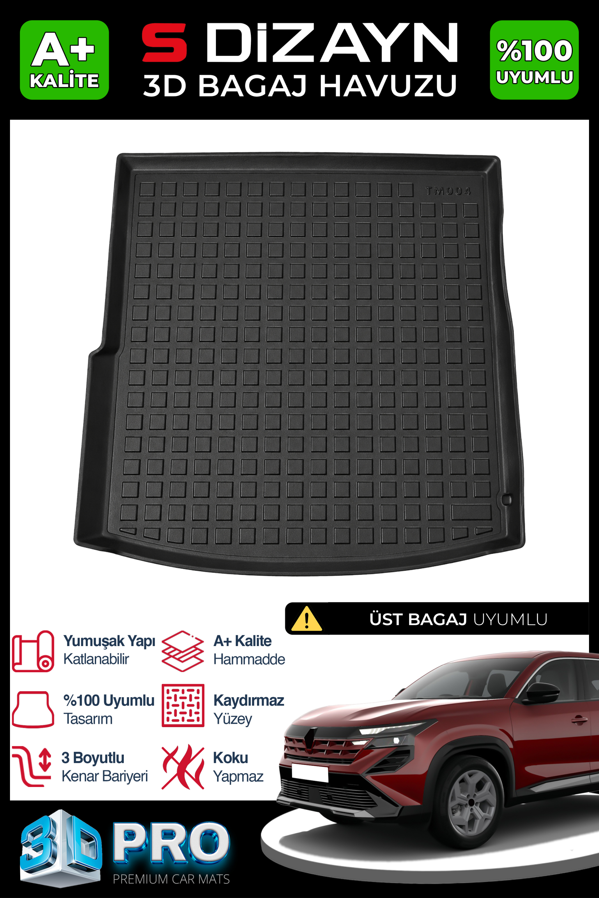 Renault Boreal Pro 3D Pro Trunk Mats Upper 2025 After A+ Quality 1