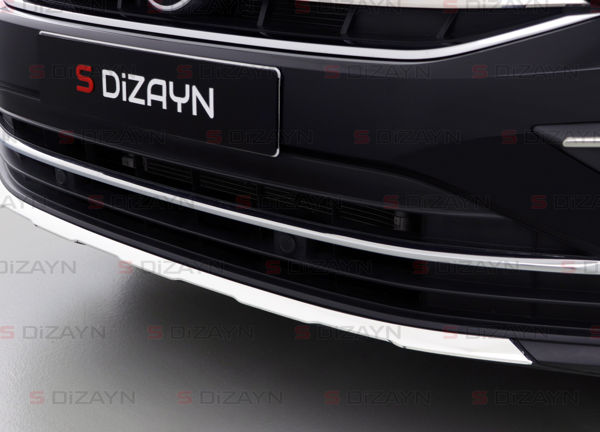 S-Dizayn VW Tiguan Krom Ön Tampon Çıtası 2020 Üzeri (Parlak Krom)