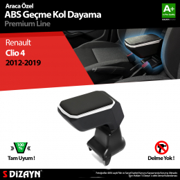 S-Dizayn Renault Clio 4 Kol Dayama Kolçak Geçmeli ABS Gri 2012-2019 A+Kalite