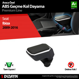 S-Dizayn Seat Ibiza Kol Dayama Kolçak Geçmeli ABS Gri 2009-2016 A+Kalite