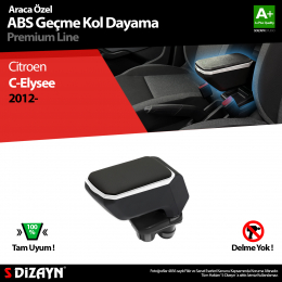 S-Dizayn Citroen C-Elysee Kol Dayama Kolçak Geçmeli ABS Gri 2012 Üzeri A+Kalite