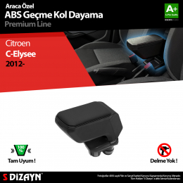 S-Dizayn Citroen C-Elysee Kol Dayama Kolçak Geçmeli ABS Siyah 2012 Üzeri A+Kalite