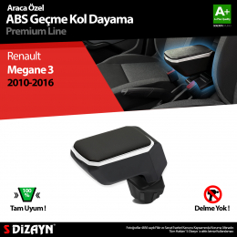 S-Dizayn Renault Megane 3 Kol Dayama Kolçak Geçmeli ABS Gri 2010-2016 A+Kalite