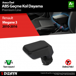 S-Dizayn Renault Megane 3 Kol Dayama Kolçak Geçmeli ABS Siyah 2010-2016 A+Kalite