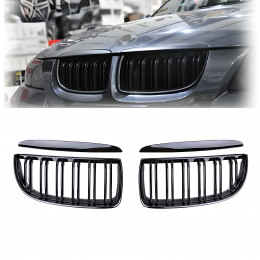 S-Dizayn Bmw 3 Serisi E90/E91 Ön Panjur Böbrek Parlak Siyah Piano Black M3 Model 2005-2008