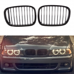 S-Dizayn Bmw 5 Serisi E39 Ön Panjur Böbrek Parlak Siyah Piano Black Düz Model 1996-2003