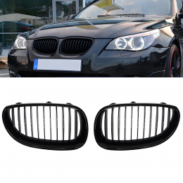 S-Dizayn Bmw 5 Serisi E60/E61 Ön Panjur Böbrek Parlak Siyah Piano Black Düz Model 2003-2009