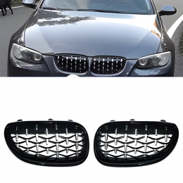 S-Dizayn Bmw 5 Serisi E60/E61 Ön Panjur Böbrek Parlak Siyah Çerçeveli Krom Diamond Model 2003-2009