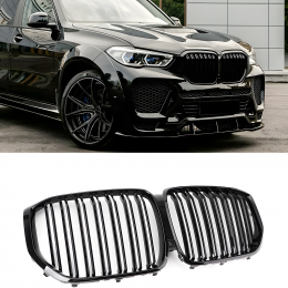 S-Dizayn Bmw X5 G05 Ön Panjur Böbrek Parlak Siyah Piano Black M X5 Model 2018 Üzeri