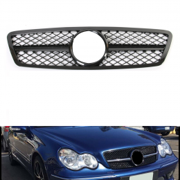 S-Dizayn Mercedes C-Class W203 Ön Panjur Parlak Siyah Piano Black AMG Model 2001-2007