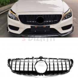 S-Dizayn Mercedes CLS W218 Ön Panjur Parlak Siyah Piano Black GTR Model 2015-2018