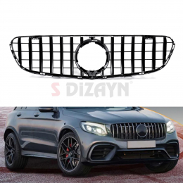 S-Dizayn Mercedes GLC X253 Ön Panjur Parlak Siyah Piano Black GTR Model 2015-2019