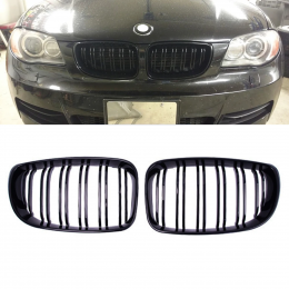 S-Dizayn Bmw 1 Serisi E81/E87 Ön Panjur Böbrek Parlak Siyah Piano Black M1 Model 2008-2012