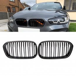 S-Dizayn Bmw 1 Serisi F20/F21 Ön Panjur Böbrek Parlak Siyah Piano Black M1 Model 2015-2019