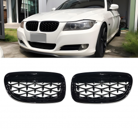 S-Dizayn Bmw 3 Serisi E90/E91 Ön Panjur Böbrek Parlak Siyah Piano Black Diamond Model 2009-2012