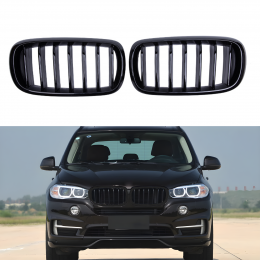 S-Dizayn Bmw X5 F15/F16 Ön Panjur Böbrek Parlak Siyah Piano Black Düz Model 2014-2016