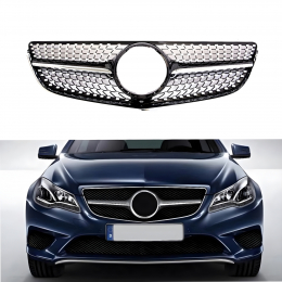 S-Dizayn Mercedes E-Class W207 Ön Panjur Parlak Siyah Piano Black Diamond Model 2014-2016