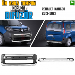 S-Dizayn Renault Kangoo Ön ve Arka Tampon Koruma Difüzör Seti 2012 Üzeri A+ Kalite
