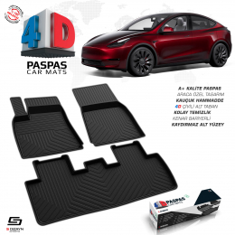 S Dizayn Tesla Model Y 4D Havuzlu Paspas 2020 Üzeri A+ Kalite 
