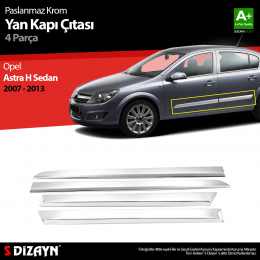 S-Dizayn Opel Astra H SD Krom Yan Kapı Çıtası 4 Prç 2008 Üzeri