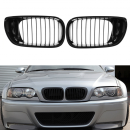 S-Dizayn Bmw 3 Serisi E46 Ön Panjur Böbrek Parlak Siyah Piano Black M3 Model 2002-2005