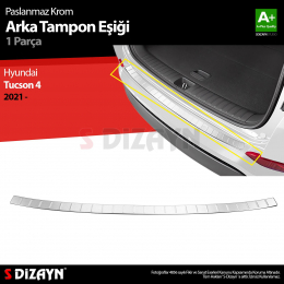 S-Dizayn Hyundai Tucson 4 Krom Arka Tampon Eşiği 2021 Üzeri