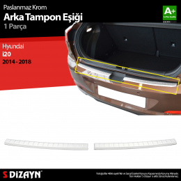 S-Dizayn Hyundai i20 Krom Arka Tampon Eşiği 2014-2018
