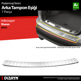 S-Dizayn VW Sharan Krom Arka Tampon Eşiği 2010 Üzeri