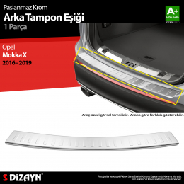 S-Dizayn Opel Mokka X Krom Arka Tampon Eşiği 2016-2019