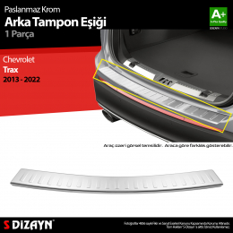 S-Dizayn Chevrolet Trax Krom Arka Tampon Eşiği 2013-2022