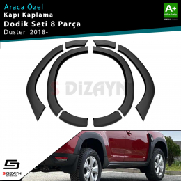 S-Dizayn Dacia Duster 2 Çamurluk Kaplaması Dodik Seti 2018 Üzeri 8 Prç A+ Kalite 