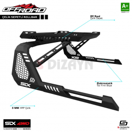 S-Dizayn SDX 4WD Off Road Toyota Hilux 7 Sepetli Çelik Roll Bar V1 2006-2015