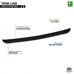 S-Dizayn Fiat Scudo 3 TrimLine Siyah Arka Koruma 2020 Üzeri