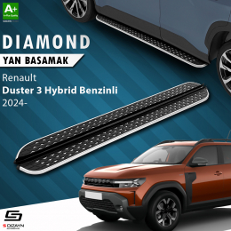 S-Dizayn Renault Duster 3 Hybrid Benzinli Diamond Krom Yan Basamak 183 Cm 2024 Üzeri A+ Kalite