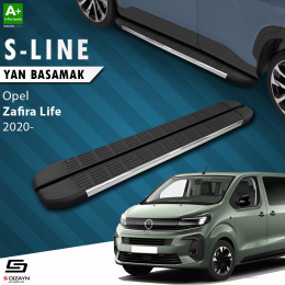 S-Dizayn Opel Zafira Life Uzun Şase S-Line Krom Yan Basamak 243 Cm 2020 Üzeri A+ Kalite