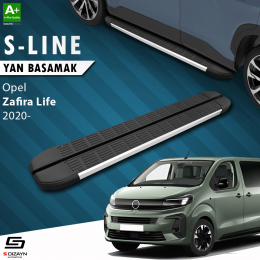 S-Dizayn Opel Zafira Life Uzun Şase S-Line Aluminyum Yan Basamak 243 Cm 2020 Üzeri A+ Kalite