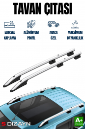 S-Dizayn Fiat Fiorino Aluminyum Gri Tavan Çıtası Sport Model 2008 Üzeri A+ Kalite