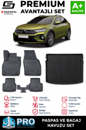 S-Dizayn VW Taigo 3D Pro Havuzlu Paspas ve Bagaj Havuzu Seti (2'li SET) 2020 Üzeri A+ Kalite