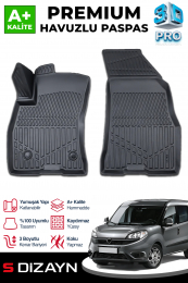 S-Dizayn Fiat Doblo Panelvan 3D Pro Havuzlu Ön 2'li Paspas 2010-2023 A+ Kalite