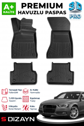 S-Dizayn Audi A4 3D Pro Havuzlu Paspas 2011-2016 A+ Kalite