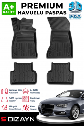S-Dizayn Audi A5 3D Pro Havuzlu Paspas 2016 üzeri A+ Kalite